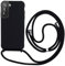Keteen handyband hülle für Samsung Galaxy S22 Handyhülle mit Band Slim Silikon Schutzhülle S22 hülle mit Abnehmbar Kordel Stossfest Bumper Cover zum Umhängen Necklace hülle Galaxy S22-Schwarz