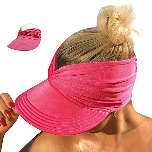 YAMEE Sonnenhut Damen Sommerhut Strandhut,Visor Cap Damen Strandvisor Damenvisor Sonnenvisor für Tennis/Golf/Strand,UV-Schutz