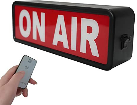 ON AIR - Segnale di avvertimento per studio (studio/studio domestico/azienda/scrivania o decorazione da parete). Pulsante di accensione e spegnimento semplice e facile.