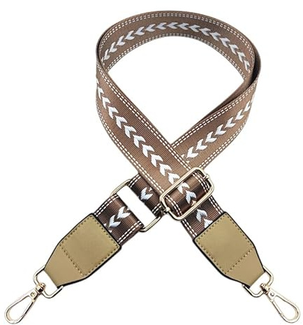 Bunt Schultergurt Verstellbarer Tragegurt für Handtaschen 3.8cm Breiter 80-130cm Schulterriemen Umhängegurt Herren Taschenriemen Ersatz Gürtel Damen DIY Zubehör für Schultertaschen - Braun