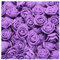 SHTGOI 500 Stück PE Schaumrosen 3.5cm Mini Künstliche Rosenköpfe Foamrosen Kunstrosen Kunstblumen Gefälschte Rosenstrauß für DIY Rosen Bär Valentinstag Hochzeit Party Home Dekoration Lila