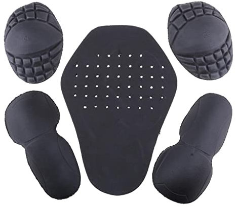 5 protezioni protettive per moto, gomiti e schiena, per motociclismo