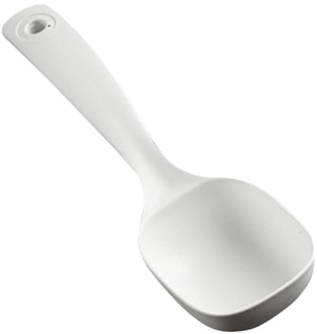ABOOFAN Lot de 2 cuillères à riz, louche à soupe en plastique, cuillère de service de cuisine, pelle à riz, spatule à riz, presse-purée, cuillère à soupe pour la maison, le restaurant