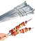 Brochetas profesionales para barbacoa de acero inoxidable, extraanchas: 1 cm, extra fuertes de 2 mm de grosor (5 unidades, 50 cm) brochetas para carne y verduras, brochetas de mangal, shampura,