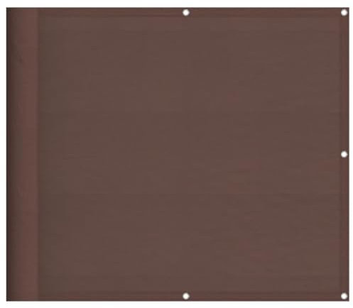 vidaXL Balkon Sichtschutz, Balkonbespannung mit Ösen Seil, Wasserfeste Balkonabdeckung, Balkonverkleidung für Balkon Terrasse, 90x700cm Braun 100% Polyester-Oxford