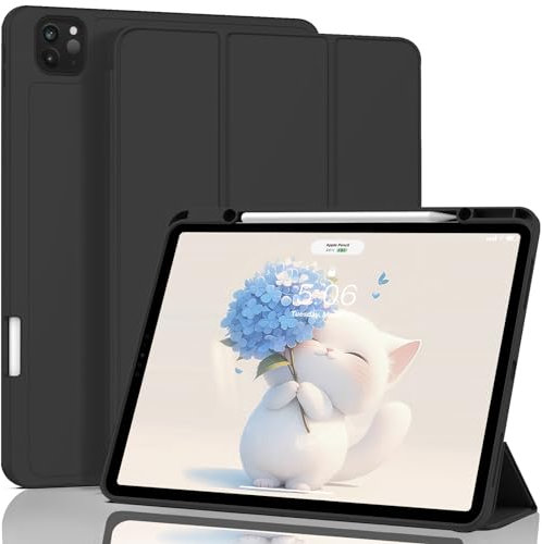 ZOVEEK Custodia per iPad Air 13 pollici M2 2024, iPad Pro 12,9 pollici (6a/5a/4a generazione 2022/2021/2020) con portapenne, custodia intelligente con supporto sottile, supporta accensione e
