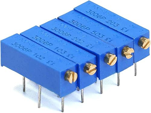 Potentiometer, 5-teiliges Trimmpotentiometer, elektronische Komponente mit variablem Widerstand der Serie 3006P Energie verbrauchende Komponenten (Size : 200 Ohm)