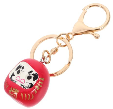 OATIPHO Dharma Schlüsselanhänger Japanischer Daruma Schlüsselanhänger Japanischer Daruma Schlüsselanhänger Glücks Schlüsselanhänger Daruma Stil Deko Tasche Daruma