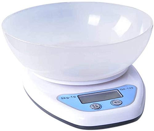 HAVVMK Balanza de Cocina Digital de 5kg con Pantalla LCD, balanza electrónica para cocinar Alimentos para el hogar