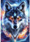 AIRDEA Fantasie-Wolf Diamond Painting Erwachsene, DIY 5D Wolf Diamant Painting Bilder, Bastelset Erwachsene Frauen als Haus Wanddeko 30x40 cm