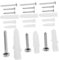 COSMEVIVI Kit Per Il Miglioramento Della Casa Tasselli Per Tubi Di Quadrati Da 6/8 Mm Viti Set Di Tasselli Per Cartongesso