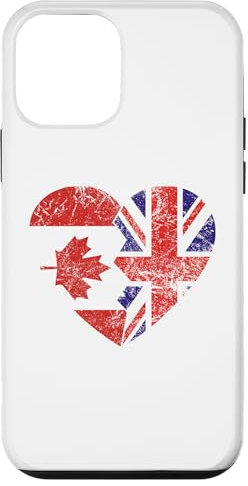 British Canadian Flags Heart | Canada United Kingdom Roots Case for iPhone 12 mini