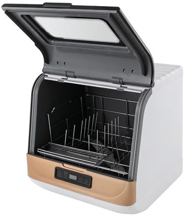 ACROSSPART Mini lavavajillas de mesa, multifunción, lavavajillas portátil con 3 modos de lavado, lavavajillas pequeño, 12-20 piezas