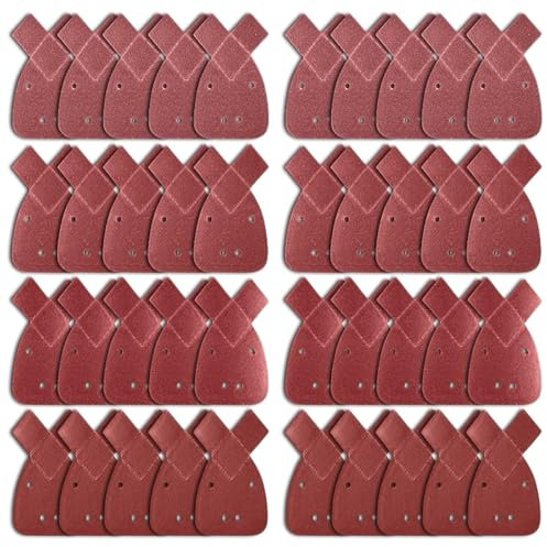 Black Decker Mouse Sanding Discs 40 Pack Palm Sander Sandpaper Mouse Sanding Sheets Assorted Grits 40/60/80/120 Fits Black and Decker Detail Hand Sander