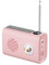 Rtauhife Mini Radio FM PortáTil Radio Solar Al Aire Libre Altavoz Bluetooth con Luz Colorida Soporte Llamada Manos -B