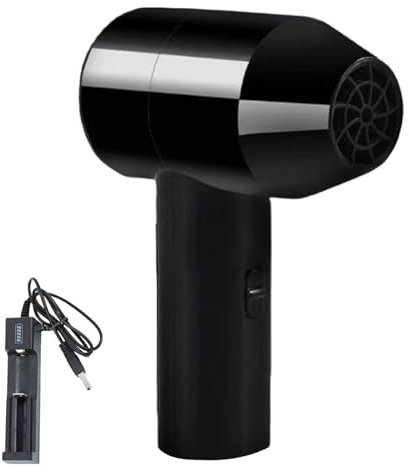 17x11.5x4cm asciugacapelli ricaricabili ABS Phon Capelli Senza Fil Asciugacapelli Senza Fili Hair Dryer Phon Portatile Per Esterni Doppio Uso per Caldo E Freddo Viaggio Leggero Ricaricabile/Plug-in