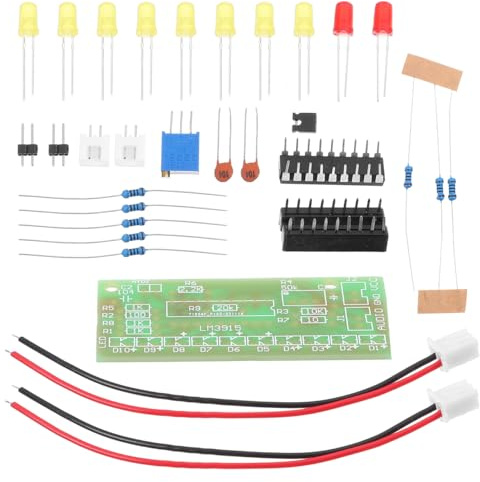 BESPORTBLE DIY Audio pegelanzeiger Bausatz LED lichtanzeiger Löten Übungskit Elektronische Bauteile Lernset für Lötkunst Fertigkeiten Training und Unterricht