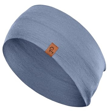menique Dehnbare Sport-Yoga-Stirnbänder für Damen, 100% Merinowolle, Schweißbänder, Kopfbedeckung, Bandana