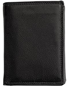 Josephine Osthoff Geldbörse Herren Leder großes Kartenetui Kreditkarte Scheckkarten Damen RFID-Schutz Ausweistasche Slim Wallet mit Reißverschluss (929), Farbe:Schwarz