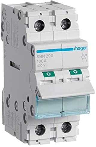 Hager SB - Interruptor Modular Corte SB 2 Polos 100a