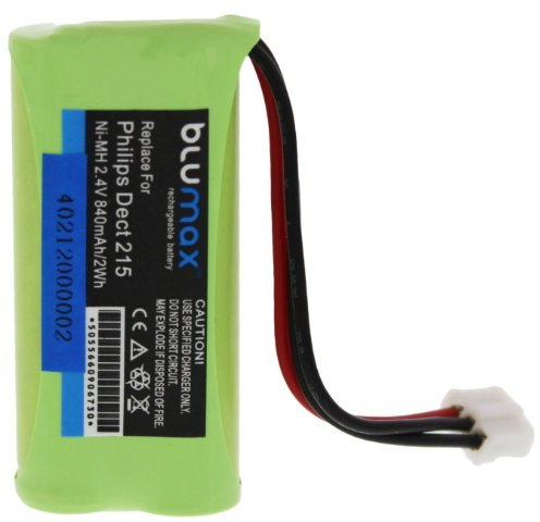 Blumax 2HR-AAAU/H-AAA600X2 Ni-MH Batterie 840 mAh pour Philips Aleor 300 DECT 211 215 300