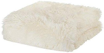 Catherine Lansfield - Manta suave (tela de peluche, 150 x 200 cm), color crema