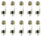CARALL 10 Pezzi Lampadine Alogene Siluro T11 C5W 31mm 12V 5W, Ricambi Lampade 12V Per Auto e Moto