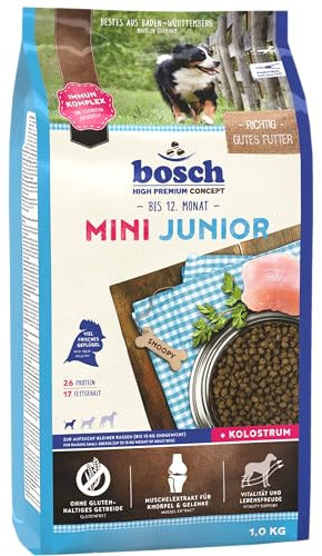 bosch HPC Mini Junior | Hundetrockenfutter zur Aufzucht kleiner Rassen (bis 15 kg) | 1 x 1 kg