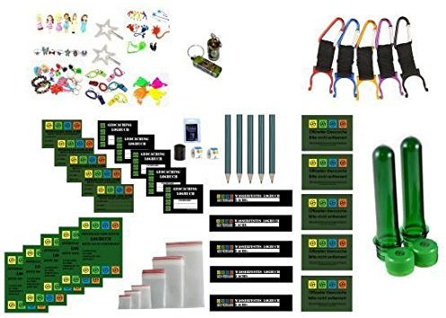 geo-versand Big Refill Set - Logbücher und Aufkleber - Wartungsset Maintenance Geocaching Geocache Petling Filmdosen Micro Logstreifen Logbücher