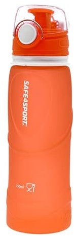 Safe4Sport Botella Deportiva Plegable de 750ml, A Prueba de Fugas, Ligera y Compacta para Viajes, Camping y Oficina