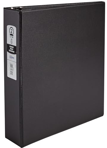 Avery Economy Binder with 2 Inch Round Ring, Black, One Binder (3501)