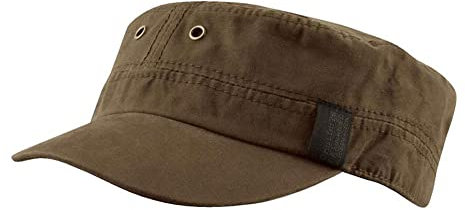 CHILLOUTS Hat Dublin Military Herren - Army Cap Handgefertigt, Schirmmütze Herren Sommer, Cap Military Atmungsaktiv, Feldmütze Einheitsgröße, braun