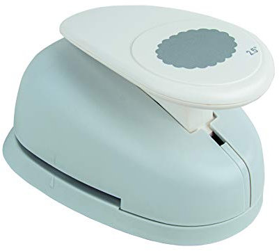 Rayher Hobby 8974500 Motivstanzer Oval, mit Zierrand, ø 6,35 cm- 2,5 Zoll, geeignet für Papier/Karton bis zu 200g/m², Transparente