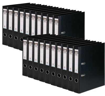 Elba Ordner A4, aus Kunststoff, rado plast, 5 cm schmal, schwarz, 20 Stück