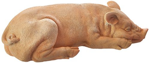 Design Toscano by Blagdon QM224171 - Figura Decorativa (Resina), diseño de Cerdito Dormido