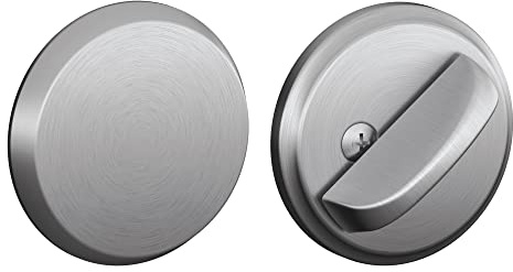 Schlage B81 626 Deadbolt with Standard Trim, Non-Keyed One Sided Deadbolt, Highest Residential Security, Satin Chrome