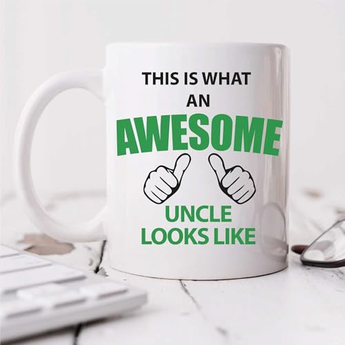 60 Second Makeover Limited This is What an Awesome Uncle Looks Like Mug: Fathers Day Birthday Gift, Best Uncle Present, Unique Cup for Christmas, Ideal Gifts from Niece or Nephew