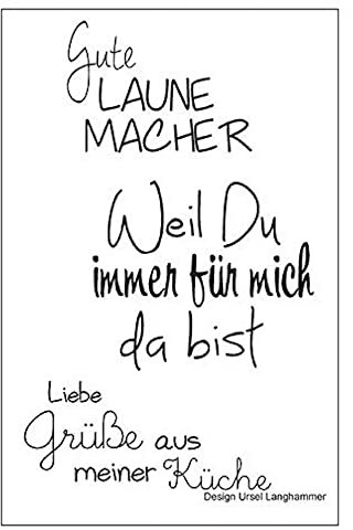 Efco Stempel Clear Gute Laune Macher , transparent, A7/ 74 x 105 mm, 3-teilig