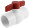 sourcing map Wasserzufuhr 50 mm bis 50 mm Vollport U-PVC Kugelhahn Armatur rot weiß de