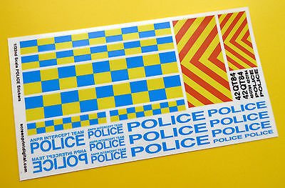 SLOTCAR SCALEXTRIC 1/32nd Maßstab UK 'POLIZEI' INTERCEPTOR sticker aufkleber auto set
