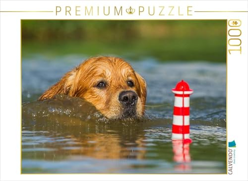 CALVENDO Puzzle EIN Motiv aus dem Kalender Das Glück hat einen Namen - Golden Retriever | 1000 Teile Lege-Größe 64 x 48 cm Foto-Puzzle für glückliche Stunden