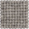 myfelt Carl Filzkugel-Topfuntersetzer, quadratisch, Schurwolle, Grau, 20 x 20 cm