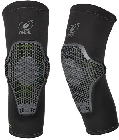 O'NEAL | Protezioni per le ginocchia | MTB Mountain Bike Enduro | Protezione IPX® Softgel, ventilazione posteriore, perfetta per tutto il giorno | Ginocchiera Flow | Adulto | Grigio | Taglia S