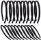 Candygirl 20 Pezzi 10 mm Bambina/Ragazze Fascia per Capelli in Nero Cerchietti Coperto di Nastro Accessorio dei Capelli, 36cm Perimetro