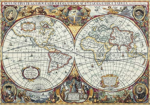 PANNA - Counted Cross Stitch Kit - Map of the World - PZ-1842-27 Count - Linda - 18.31 x 25.98 inch - DIY kit