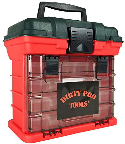 Utility DIY Storage Tool Box Carry Case 4 Drawers & Organiser Dividers