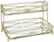 Home Details Kosmetikturm mit 2 Ebenen, verspiegelt, perfekt für Parfüm, Schmuck, Make-up, Kosmetik-Organizer, stilvolle Dekoration in Satin-Gold 2-stöckiger Schminktisch, Goldfarben satiniert, 2 Tier