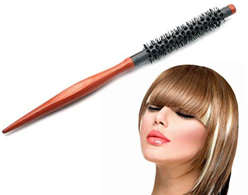 1PC Mini Weicher Eber-Borste-Styler Kleine Runde Haarstyling-Bürsten Anti-Rutsch-Griff-Haar-Kamm Dryer Curling Roller Haarbürste Für Alle Haartypen Schlag