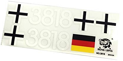 Henglong 3818 Deko-Aufkleber Deutscher Tiger I RC Tank 1/16