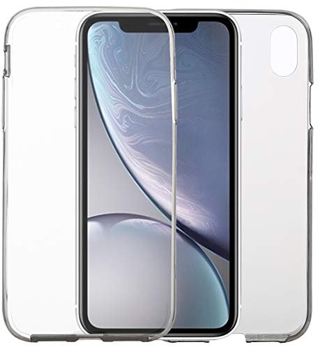 König Design 360 Grad Hülle kompatibel mit Apple iPhone XR Full Cover vorne hinten Handyhülle Dünn Ganzkörper Case Silikon Etui - Transparent